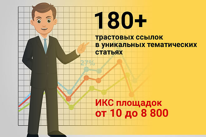 Размещу 180 трастовых ссылок в тематических статьях