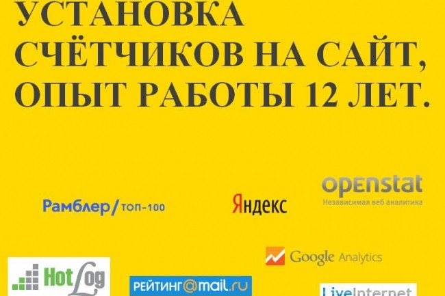 Подключение счётчиков статистики на сайт