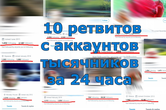 10 ретвитов с аккаунтов тысячников