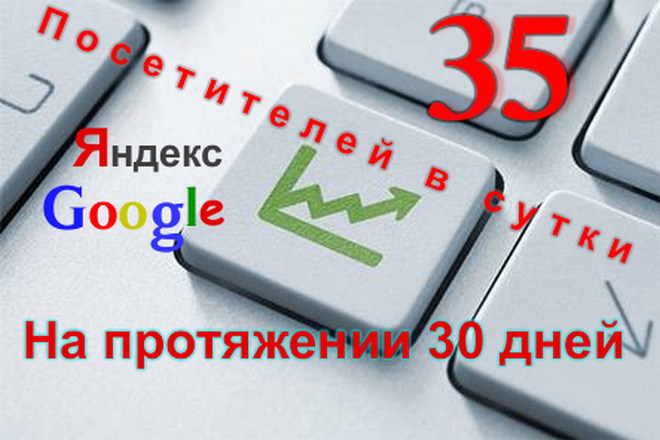 Качественный поисковый трафик, 60 сек, 35 посетителей в сутки
