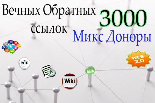 3000 вечных обратных ссылок - микс доноры