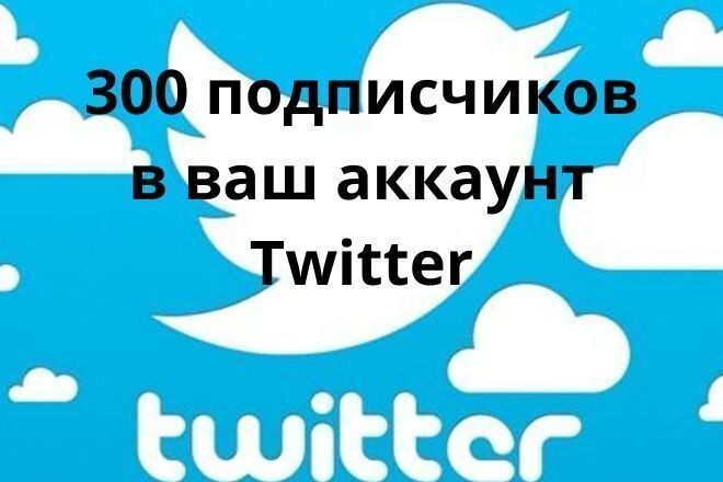 300 подписчиков в ваш аккаунт Twitter