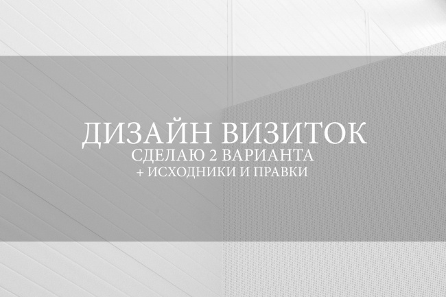 Создам макет визитки в 2-ух вариантах