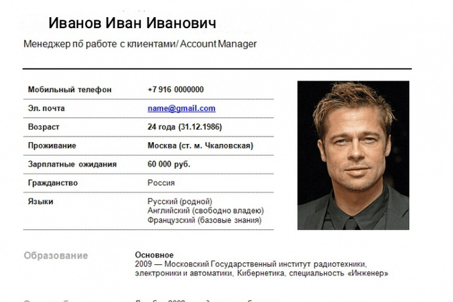 Составлю грамотное Резюме