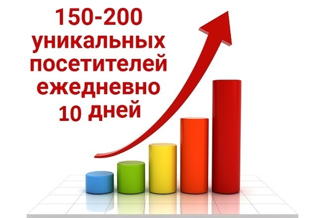 Трафик 150 посетителей на сайт ежедневно в течение 10 дней