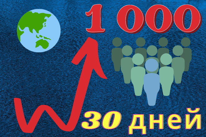 1 000 посетителей на 30 дней