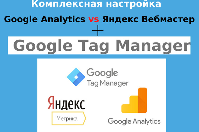 Комплексная настройка Google Analytics, Яндекс Метрики + G Tag Manager