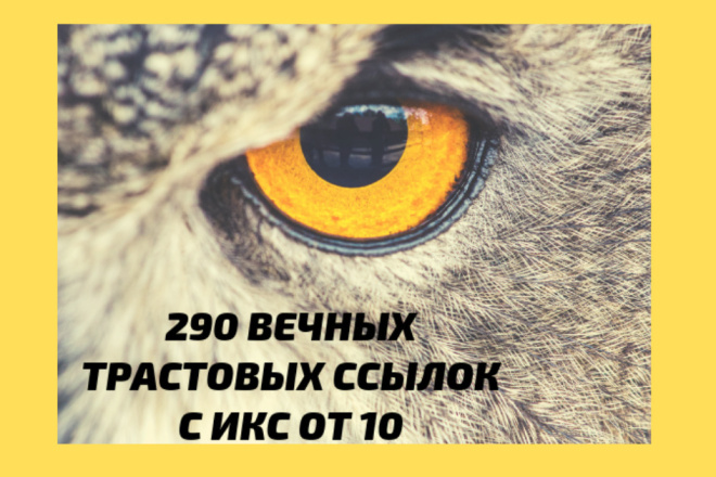 Размещение 290 вечных трастовых ссылок с ИКС от 10