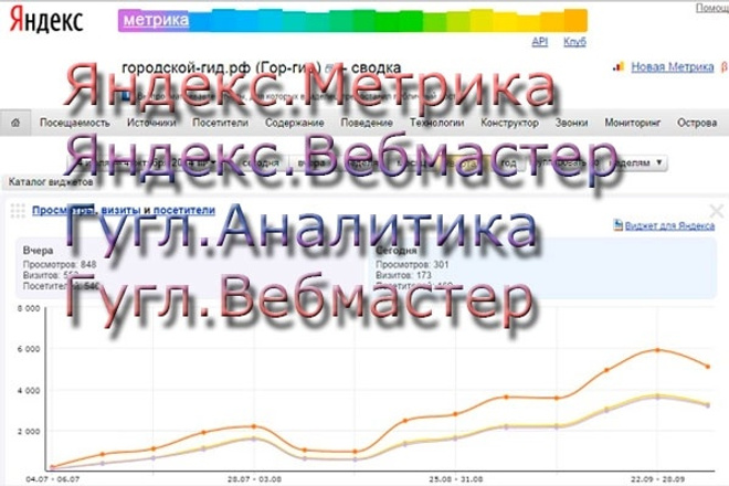 Настрою метрику и аналитику Вашего сайта