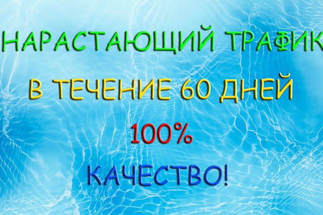 Нарастающий трафик в течение 60 дней. Качество