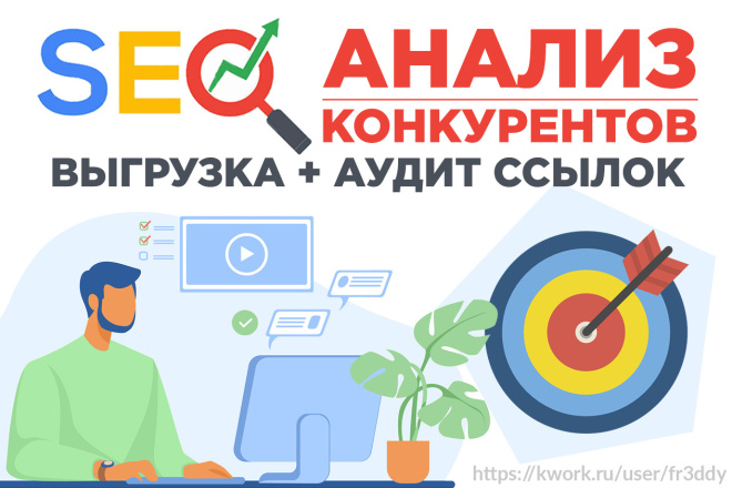 SEO Анализ конкурентов + выгрузка ссылок ahrefs.com + ключевые запросы