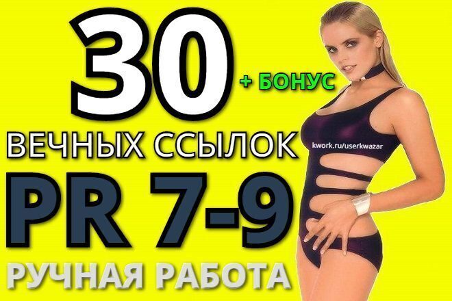 30 вечных ссылок с Google page rank, вывод в топ, ручная работа +бонус