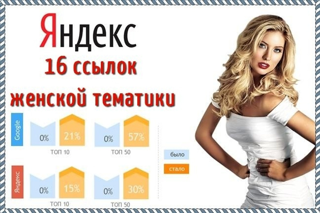 Размещу 16 ссылок на сайтах женской тематики