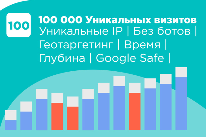 100 000 Посещений, Органический трафик, ПФ, Широкая Настройка