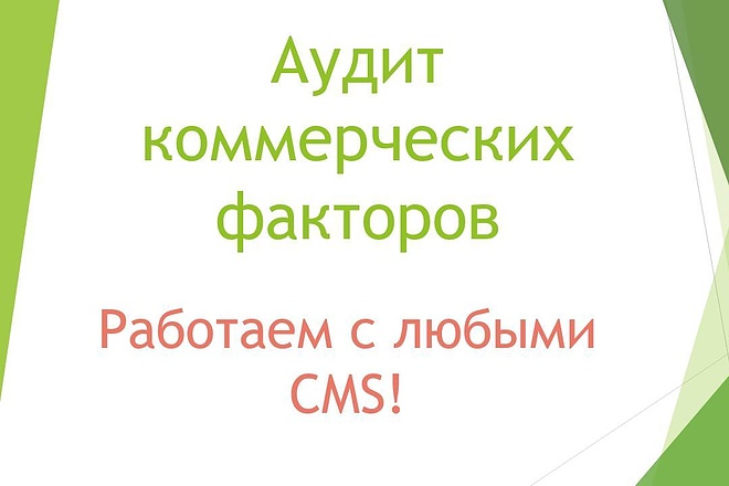 Аудит коммерческих факторов сайта