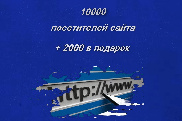 10000 просмотров сайта +2000 в подарок