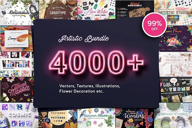 Более 4000 профессиональных элементов дизайна