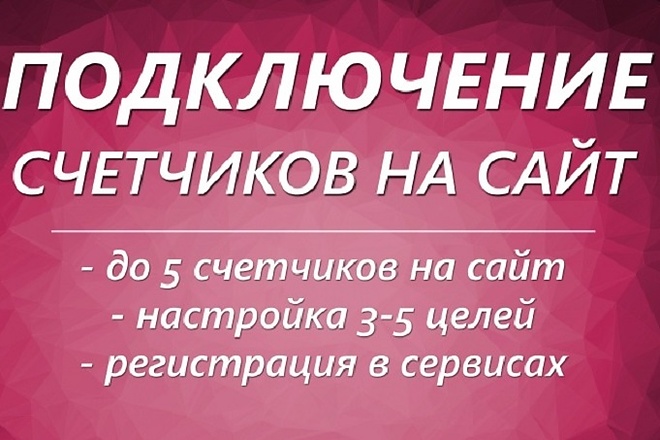 Подключить счетчик посещаемости, настройка целей