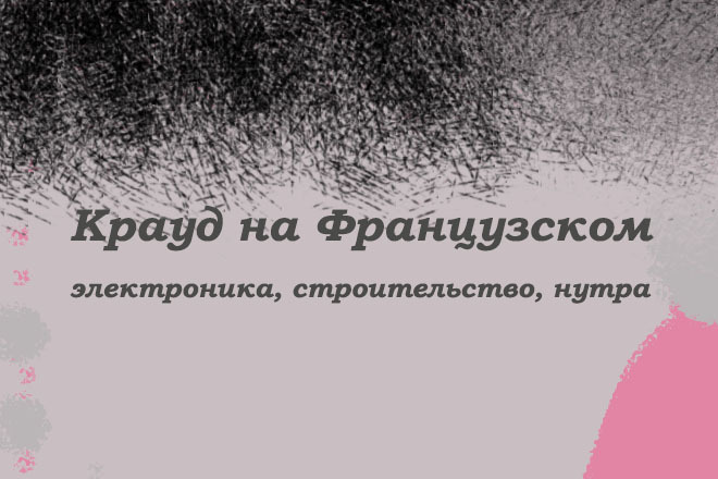 Крауд на Французском под электроника, строительство и нутра