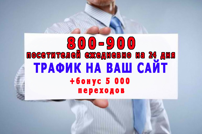 Трафик на сайт 24 дня по 800-900 переходов каждый день+бонус 5 000