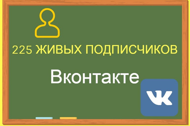 225 живых подписчиков в группу ВКонтакте