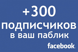 300 подписчиков в паблике на Facebook