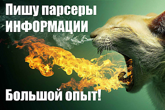 Напишу парсер информации под ваши нужды. Экспорт в любой формат