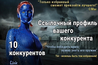 Ссылочный профиль - 10 Ваших конкурентов. Полная отчетность