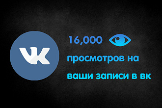 16,000 просмотров на ваши записи в ВК