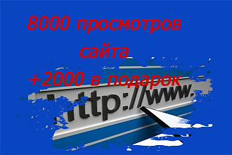 8000 просмотров+2000 в подарок