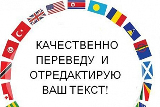 Перевожу английский, французский, немецкий, китайский, японский, турецкий