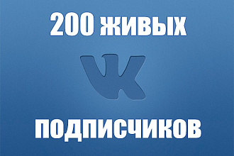 200 живых подписчиков VK