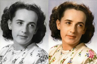 Из черно белой фотографии сделаю цветную также напишу портрет