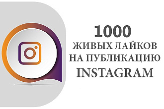 1000 живых лайков на публикацию В instagram
