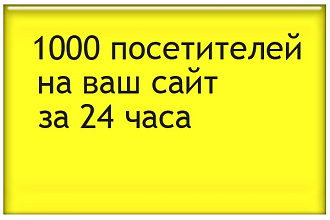 Направлю на ваш сайт 1000 человек