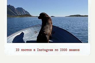 Напишу 10 постов в Instagram