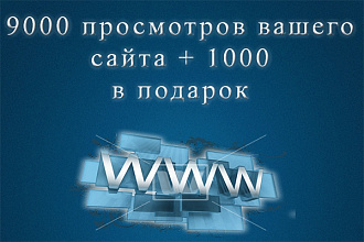 9000 просмотров + 1000 в подарок