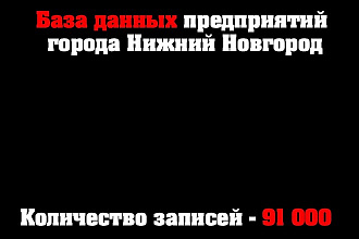 База данных предприятий города Нижнего Новгорода 2018