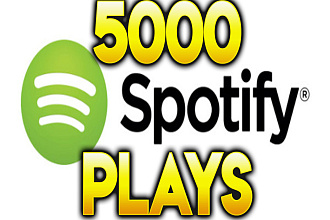 5000 прослушиваний в Spotify + бонус