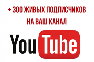 300 подписчиков на канал YouTube