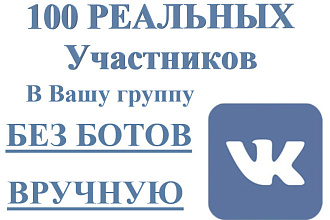 100 реальных подписчиков