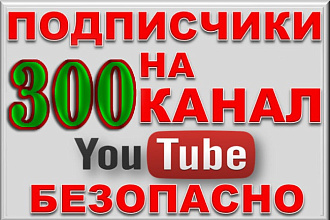 300 живых подписчиков на ваш канал youtube