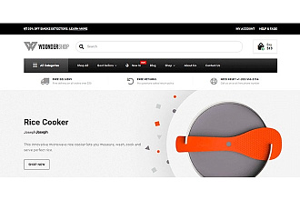 WoonderShop интернет-магазин для профессионалом на теме Wordpress