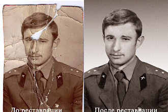 Качественная ретушь, реставрация и колоризация старых черно-белых фото