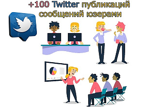 +100 Twitter публикаций сообщений юзерами