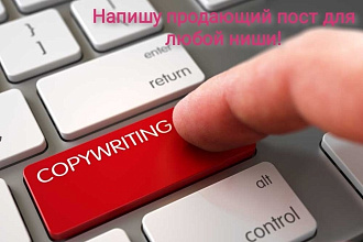 Напишу продающий пост для любой ниши