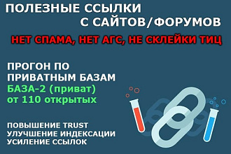 Профильный прогон 110 ссылок открытых часть 2