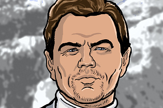 Портрет шарж в стиле GTA