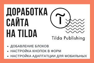 Доработка сайта на Tilda