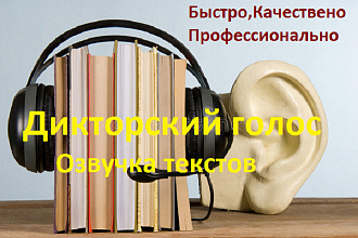 Озвучка рекламы, книг, курсовых, автоответчиков и прочего